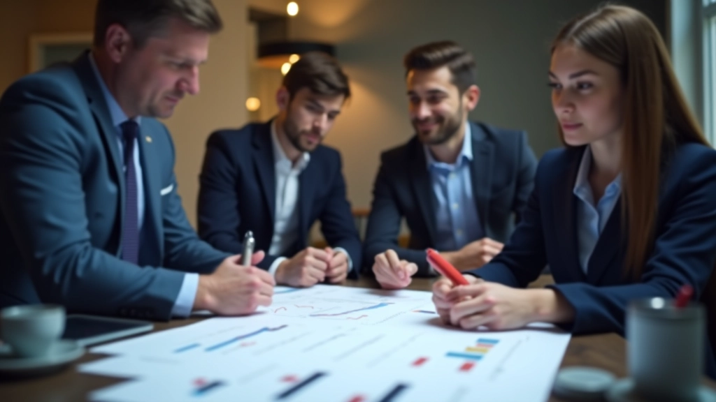 Équipe collaborant sur une stratégie d'investissement