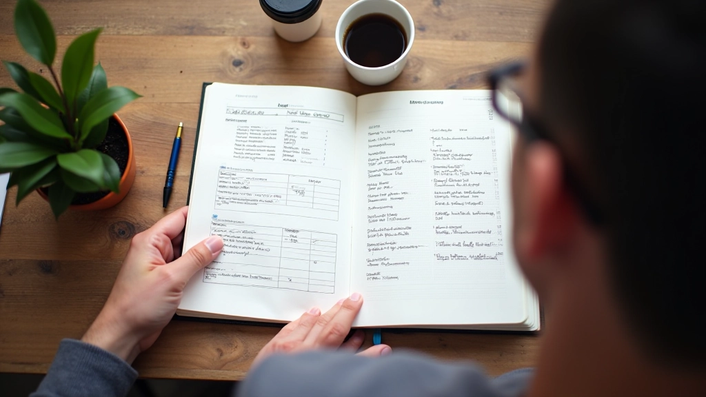 Carnet de journal de trading montrant les gains et pertes enregistrés